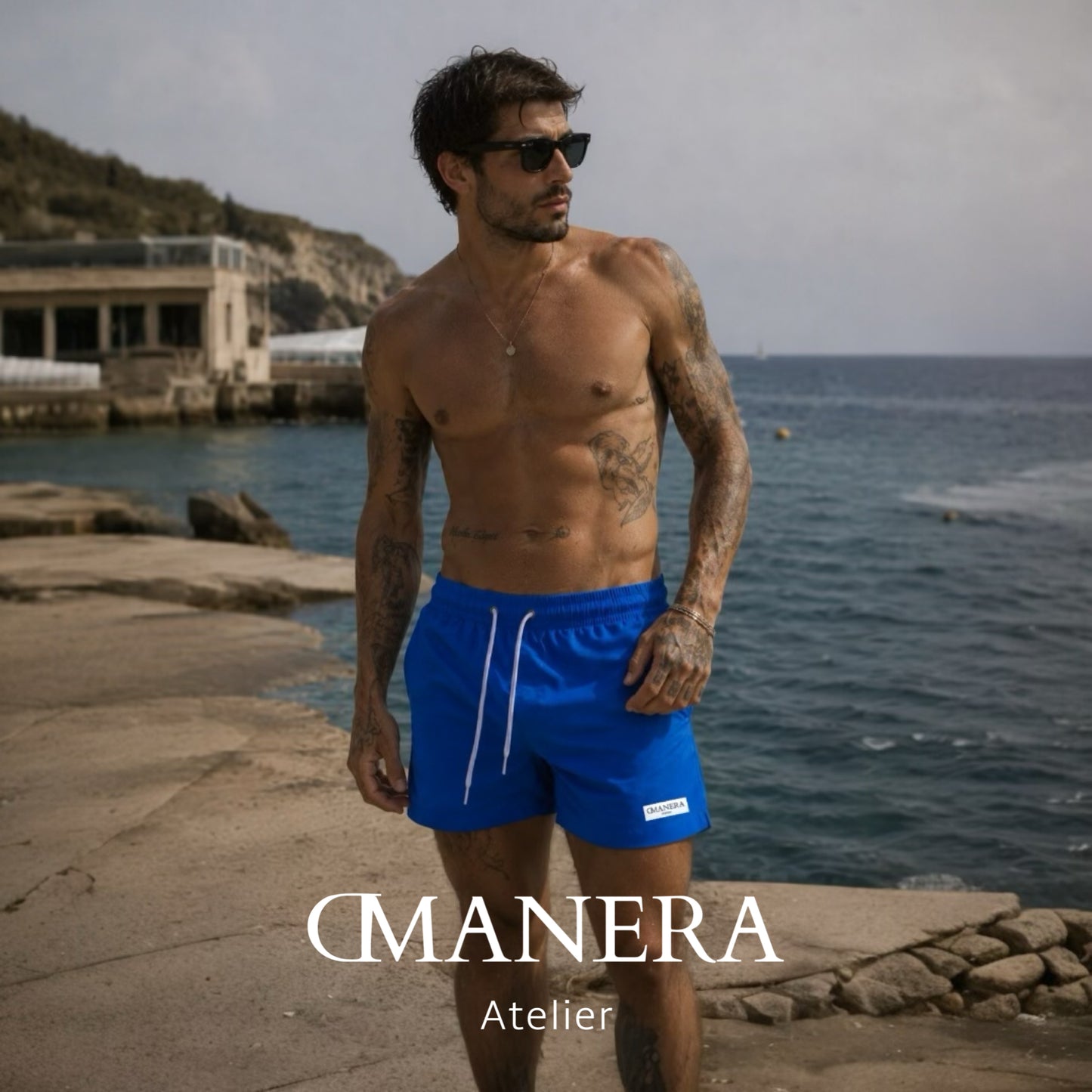 Rubber Swim Short Royal