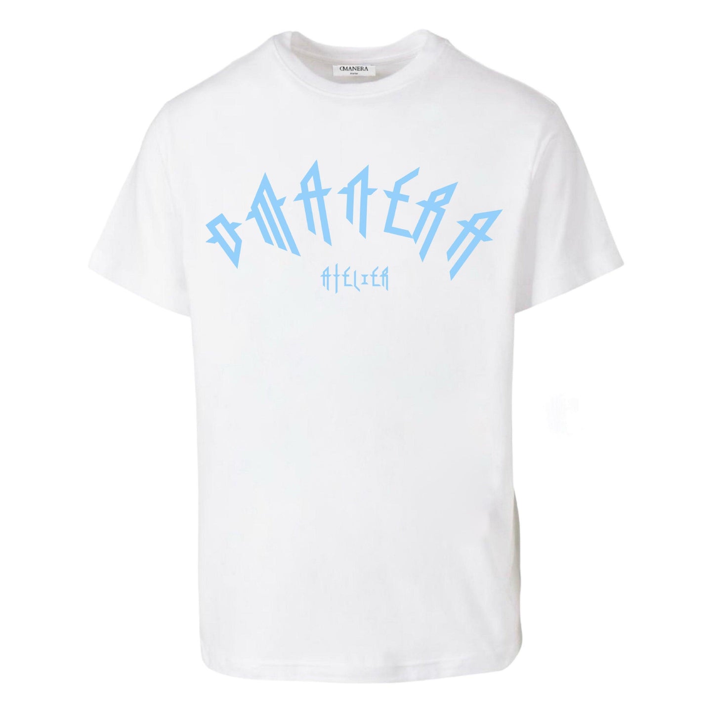 Oversize Shirt White/Lightblue - DMANERA Atelier