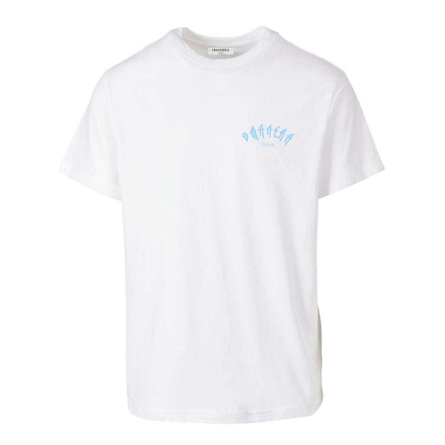 Premium Basic T-Shirt White/Lightblue - DMANERA Atelier