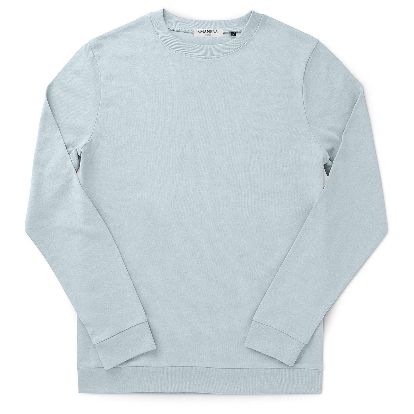 Business-Casual Sweatshirt Skyblue - DMANERA Atelier