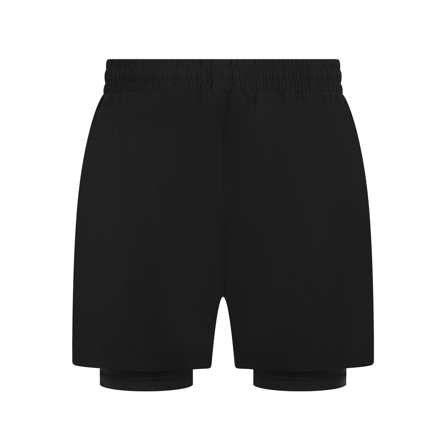 Double Layer Training Short All Black - DMANERA Atelier