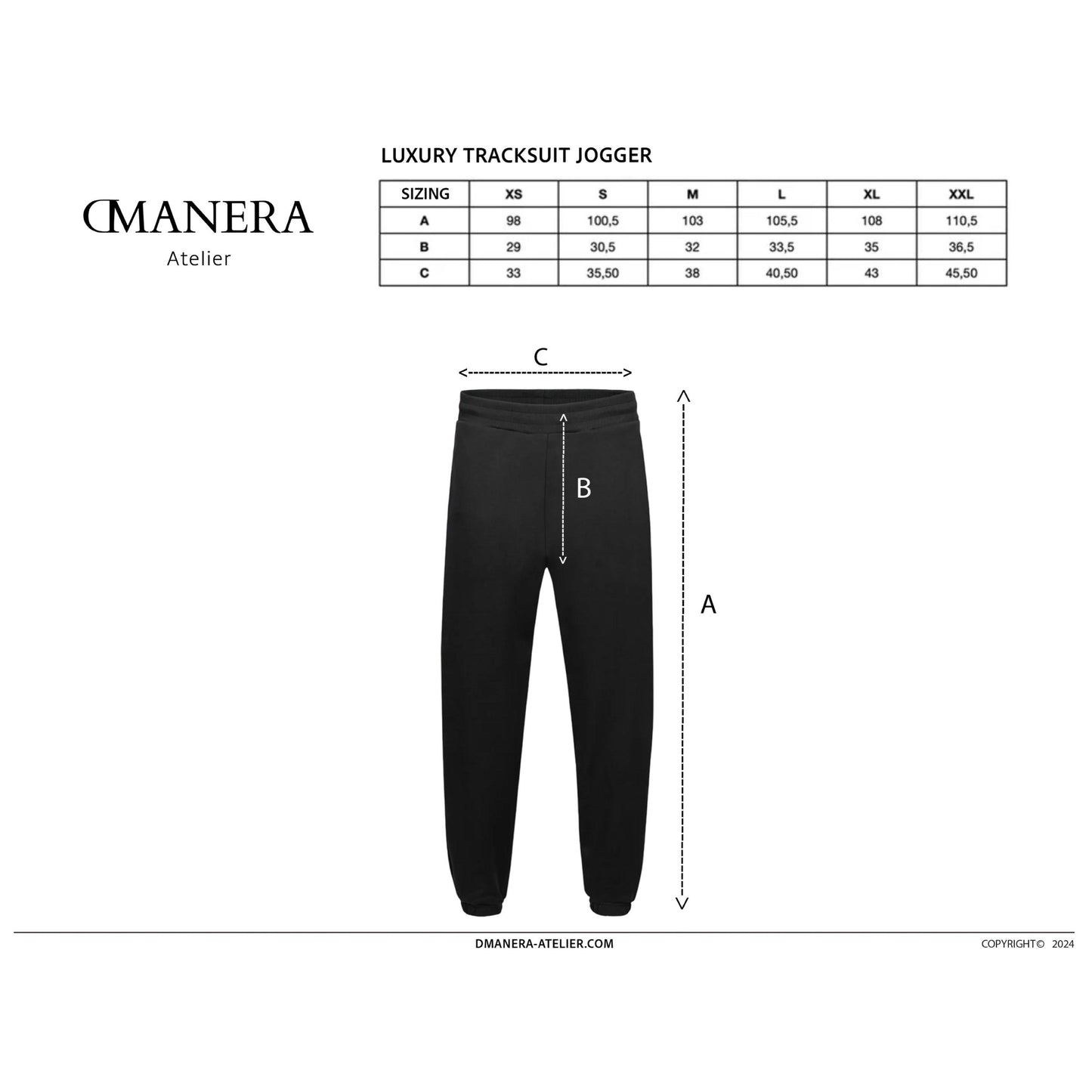 Luxury Tracksuit Jogger Navy Blue - DMANERA Atelier