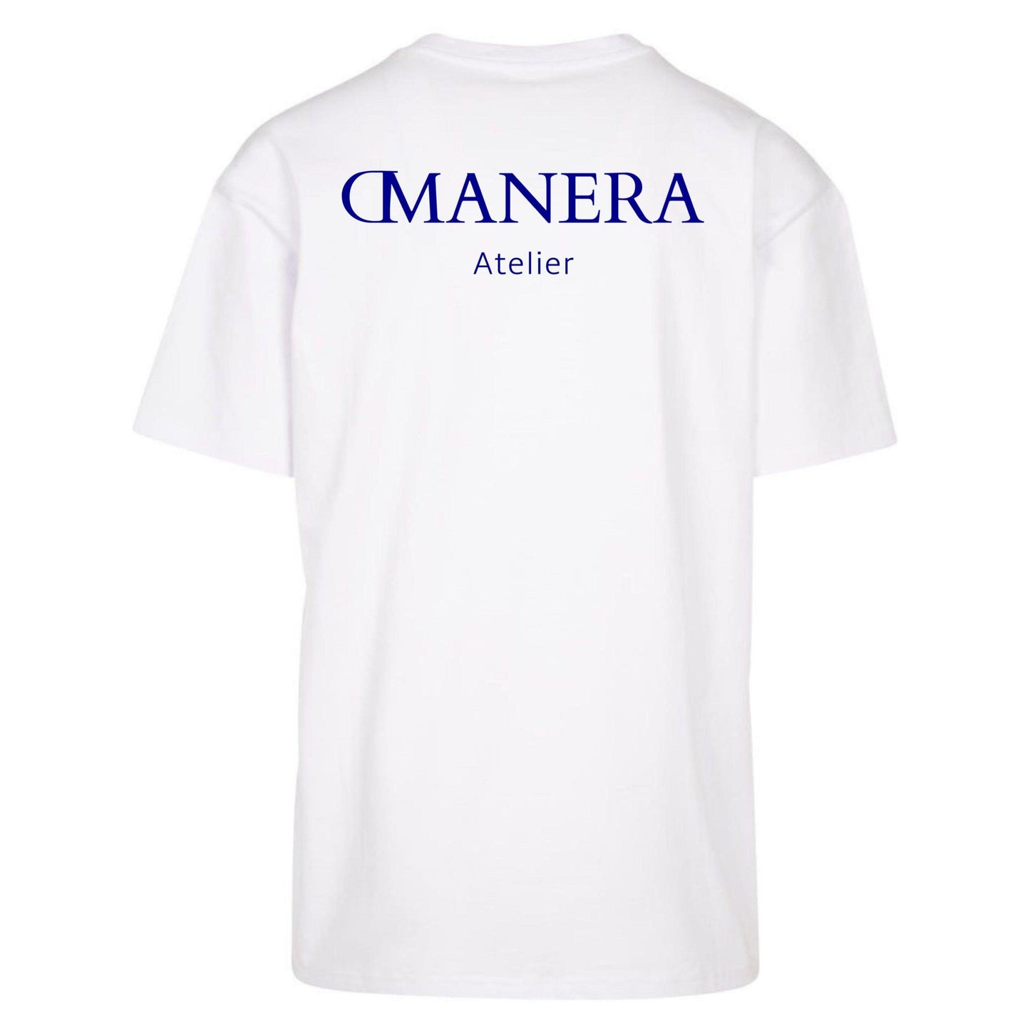 Oversize Shirt White/Navy - DMANERA Atelier