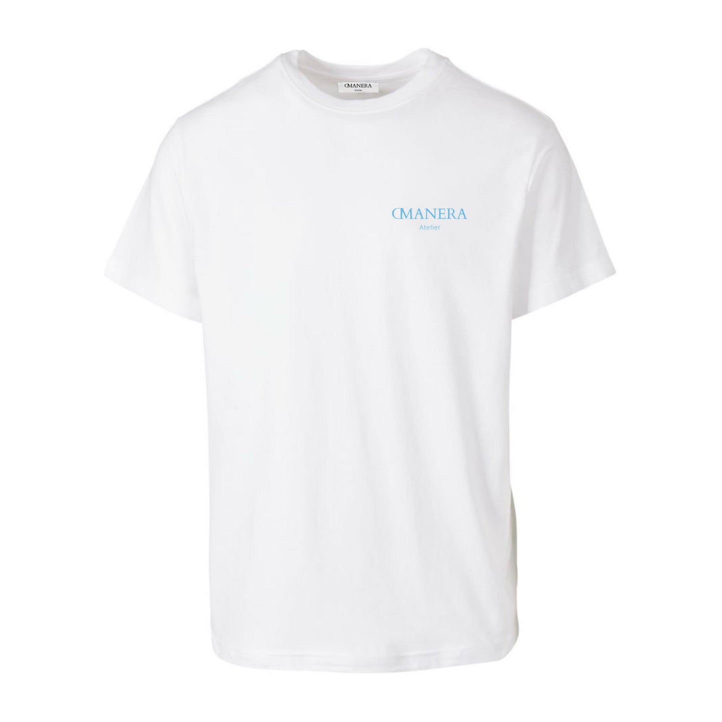 Premium Basic T-Shirt White/Lightblue - DMANERA Atelier