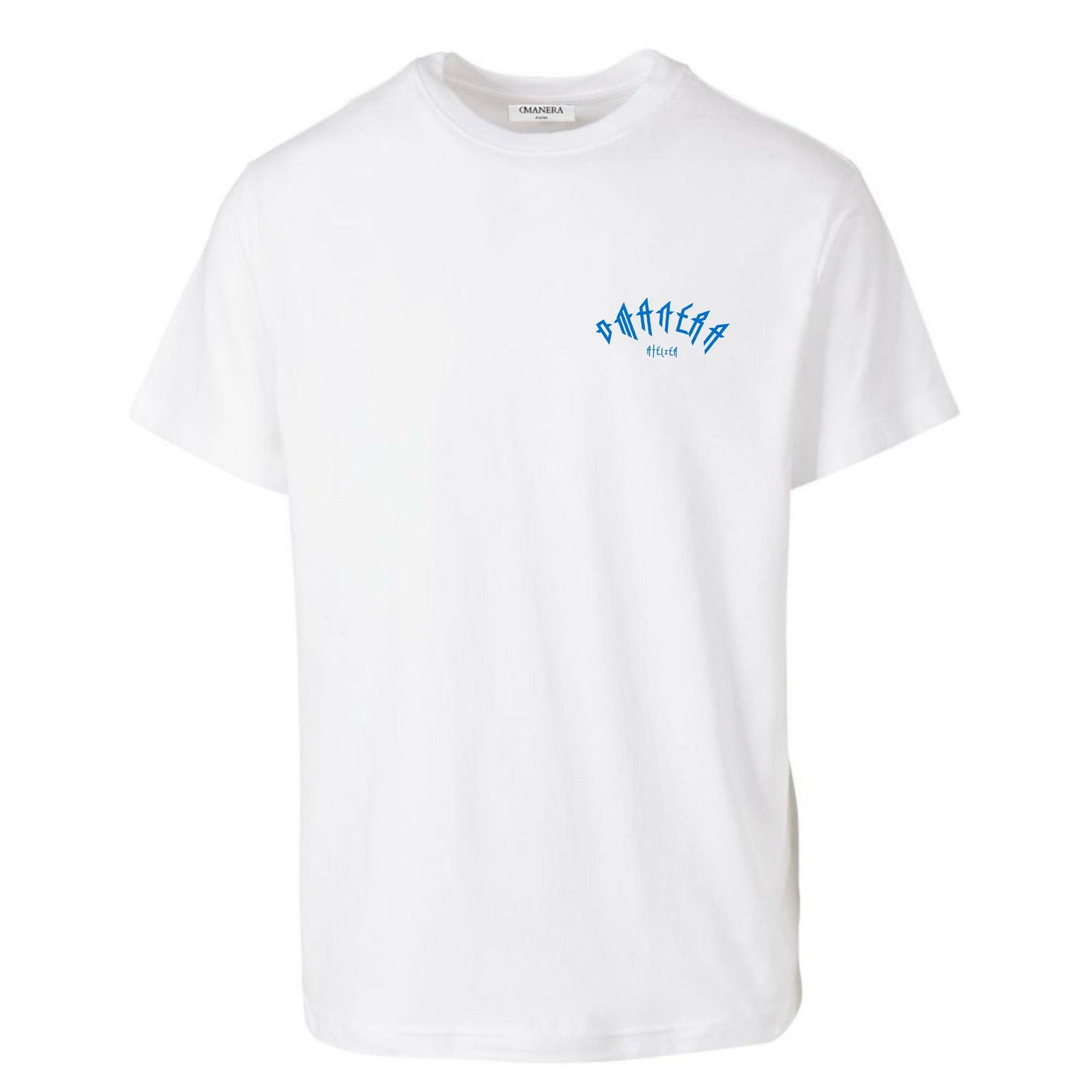 Premium Basic T-Shirt White/Royal - DMANERA Atelier