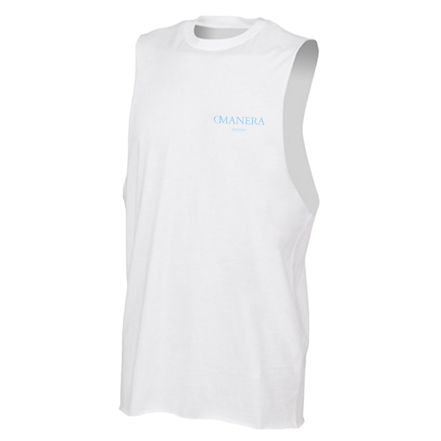 Tank Top White/Lightblue - DMANERA Atelier