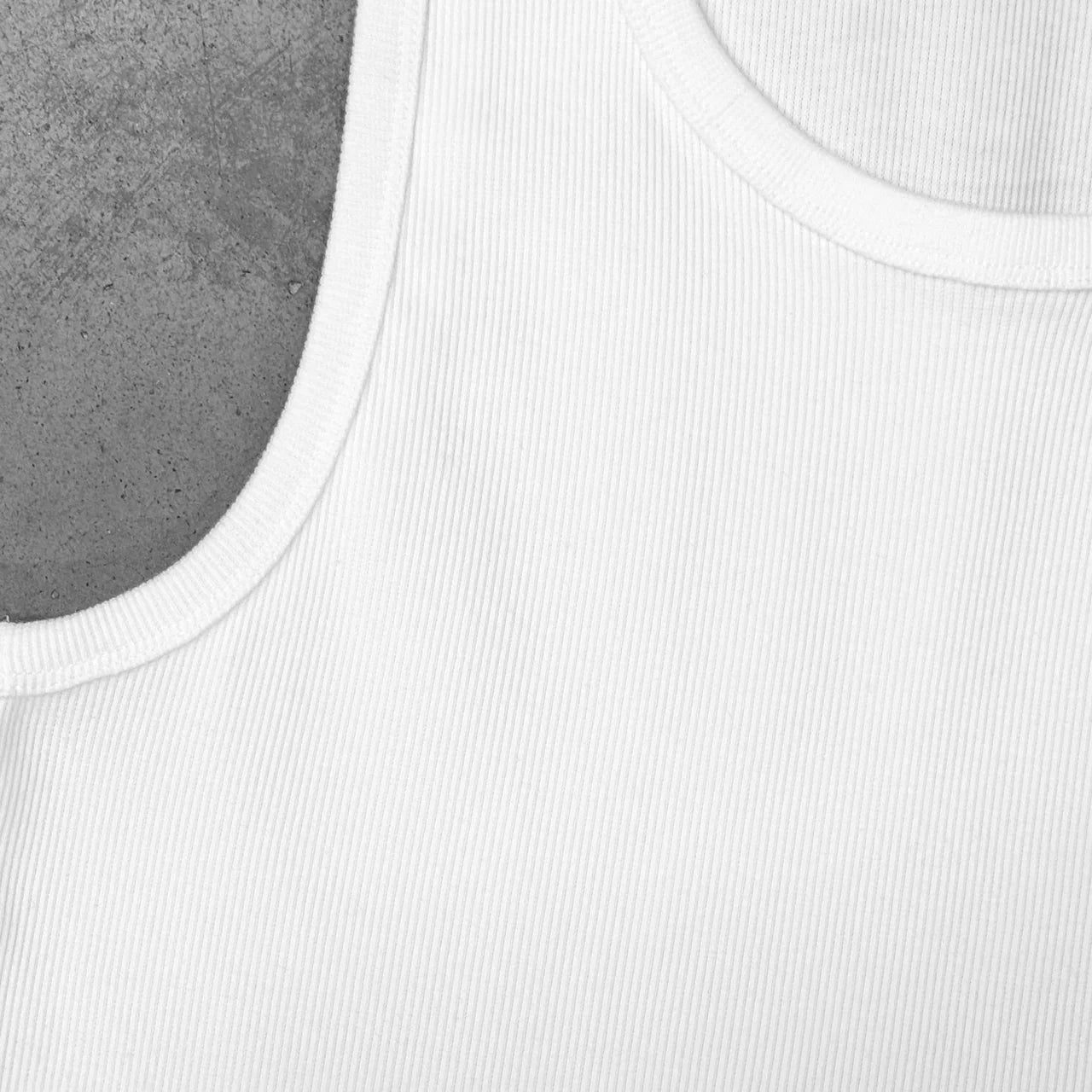 RAW Ribbed Tank Top White