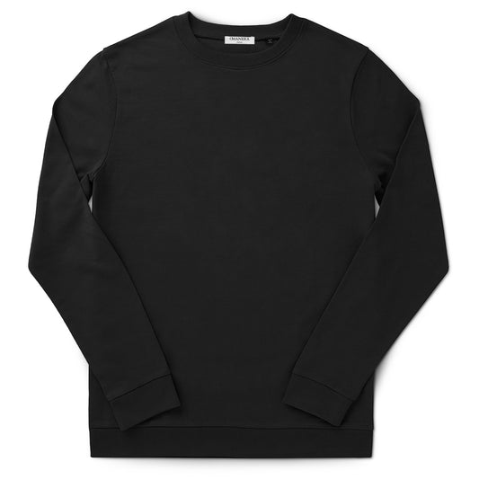 Business-Casual Sweatshirt Black - DMANERA Atelier