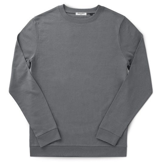 Business-Casual Sweatshirt Elephant Grey - DMANERA Atelier