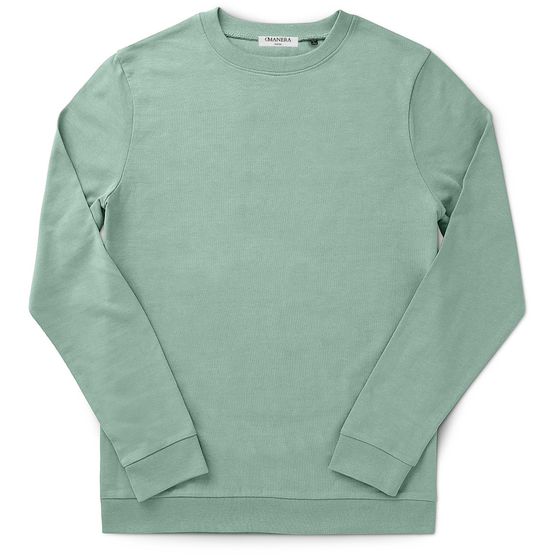 Business-Casual Sweatshirt Soft Mint - DMANERA Atelier