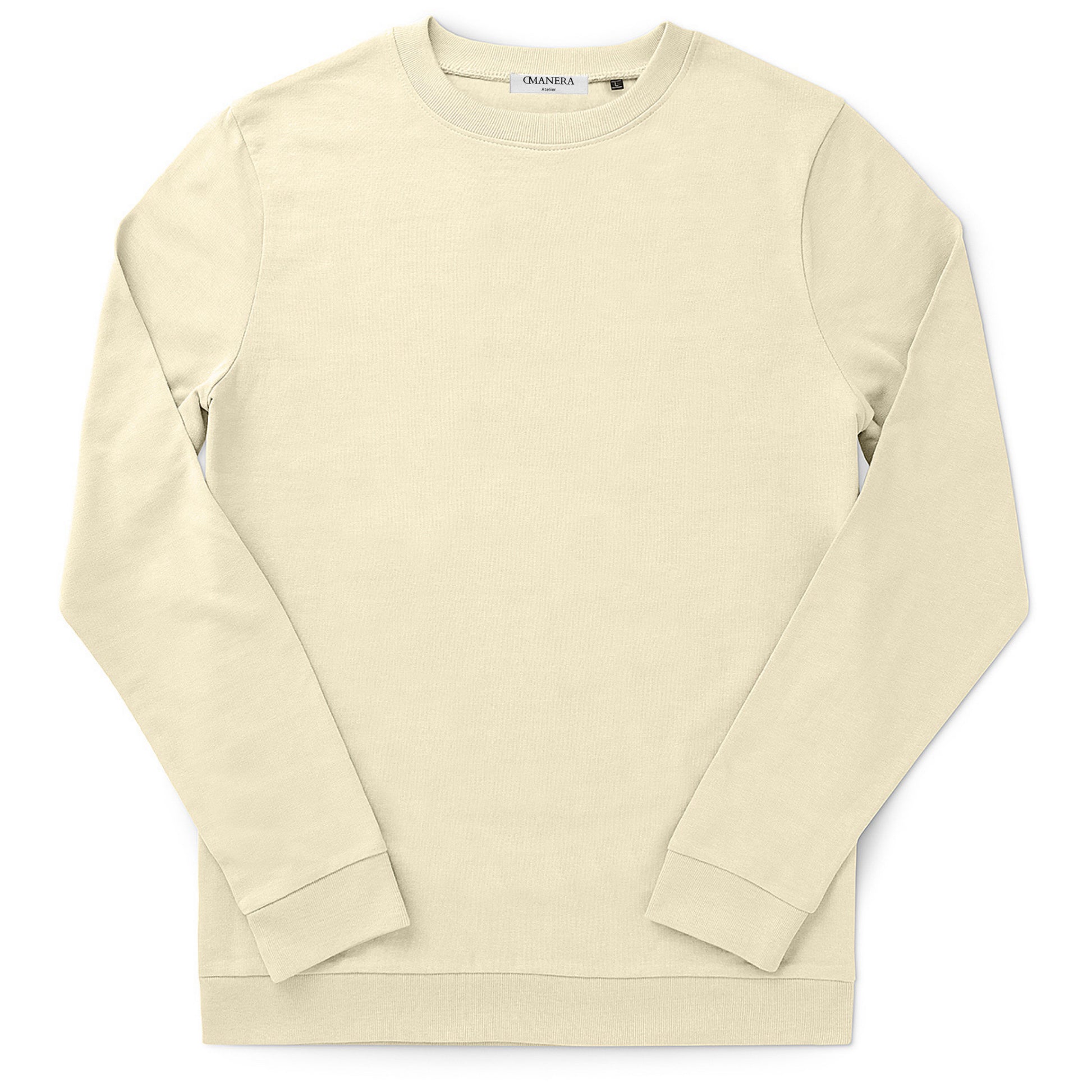 Business-Casual Sweatshirt Soft Yellow - DMANERA Atelier