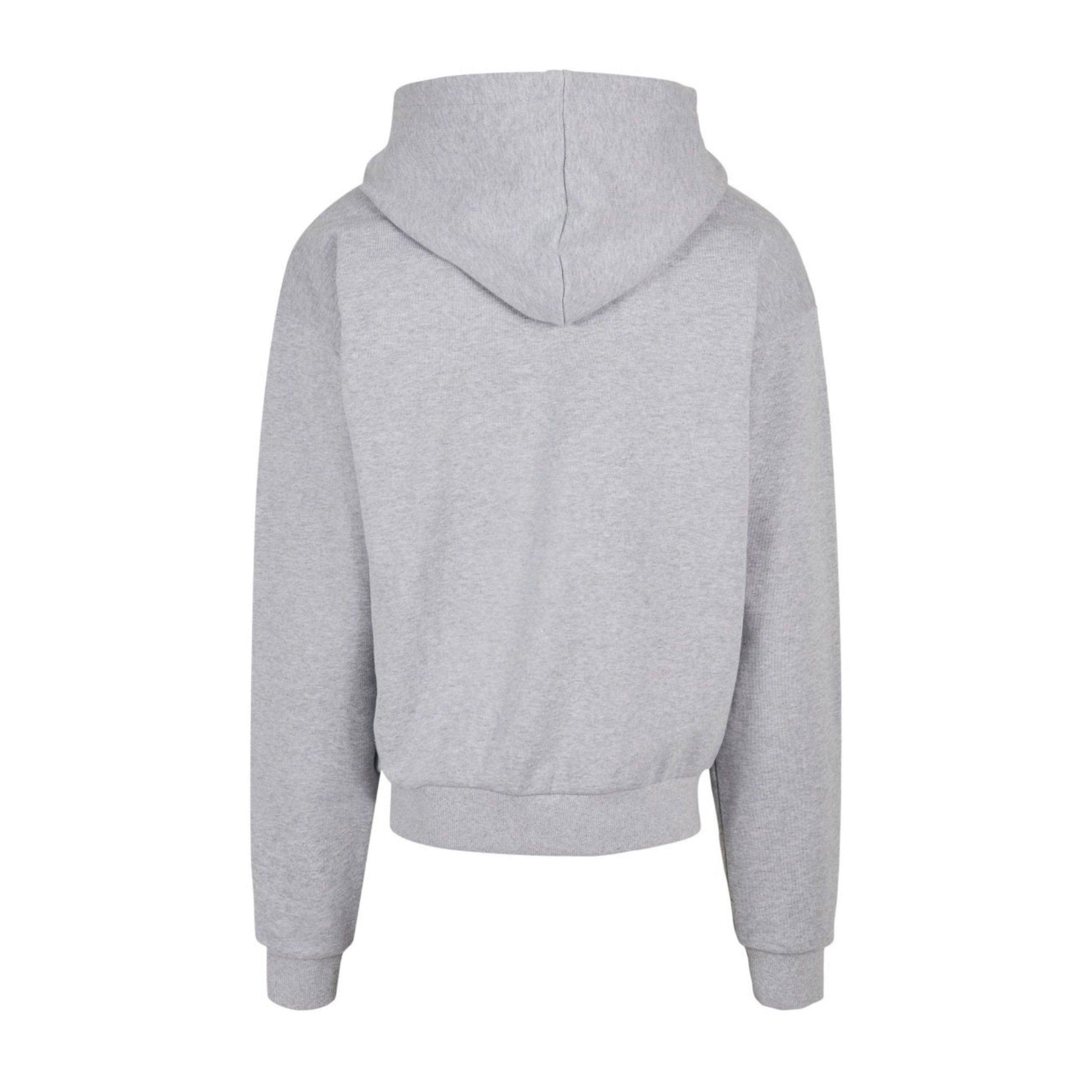 Oversize Heavy Tracksuit Hoodie Heather Grey/Black - DMANERA Atelier