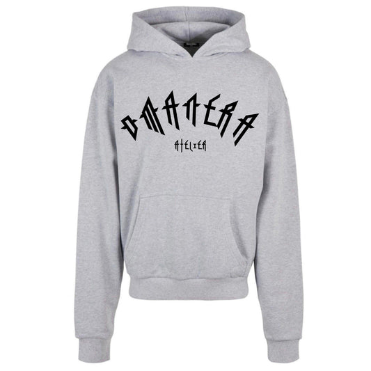 Oversize Hoodie Heather Grey/Black - DMANERA Atelier