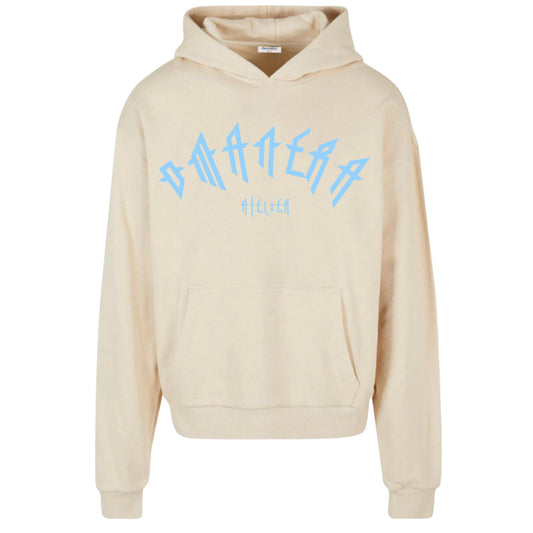 Oversize Hoodie Sand/Lightblue - DMANERA Atelier