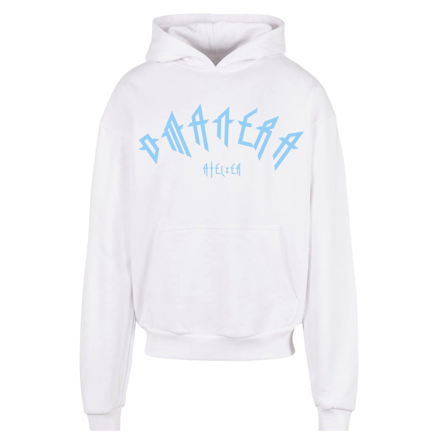 Oversize Hoodie White/Lightblue - DMANERA Atelier