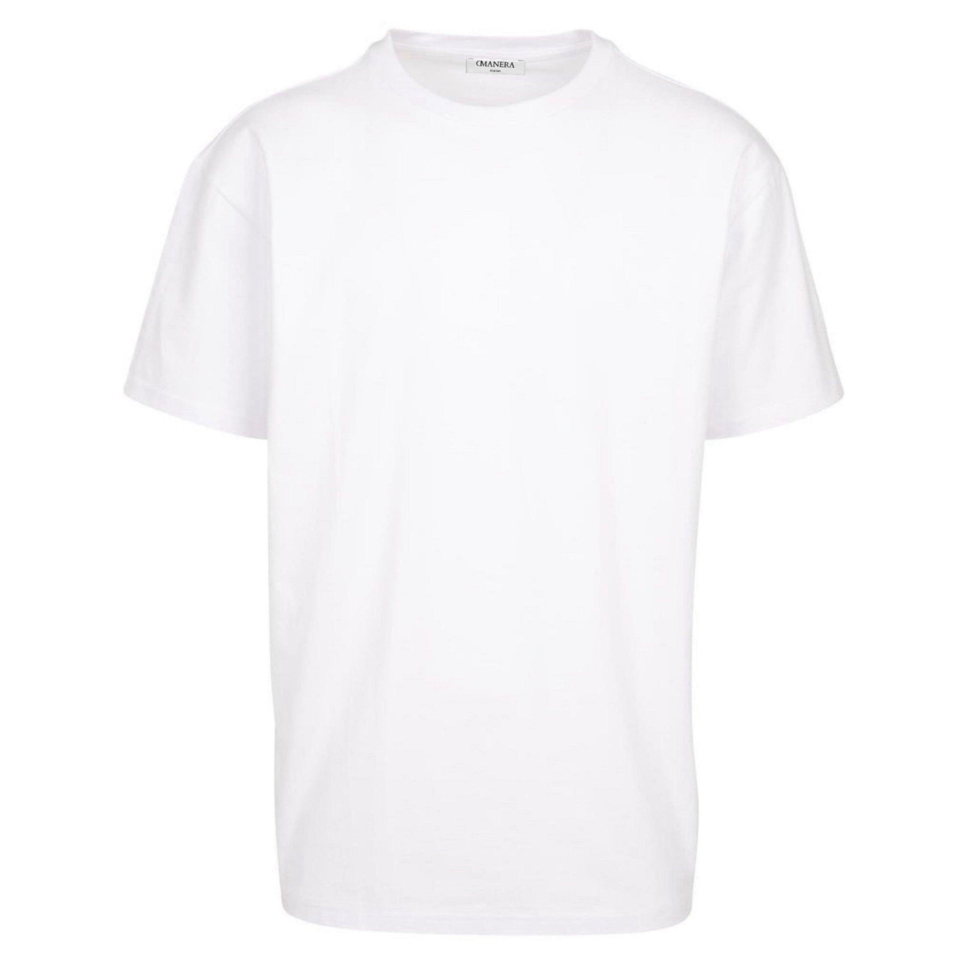 RAW White Basic T-Shirt Oversize Fit - DMANERA Atelier