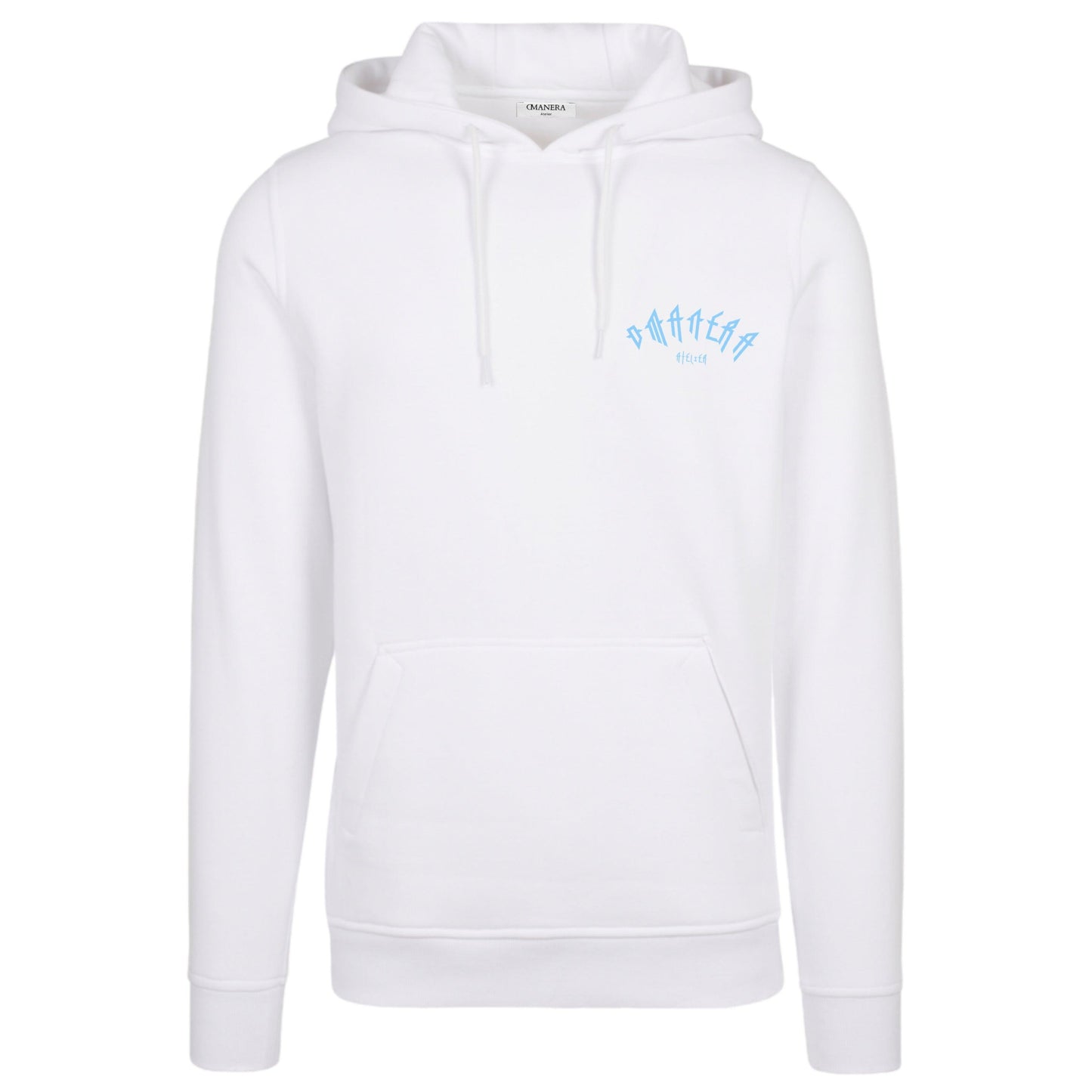 Regular Hoodie White/Lightblue - DMANERA Atelier