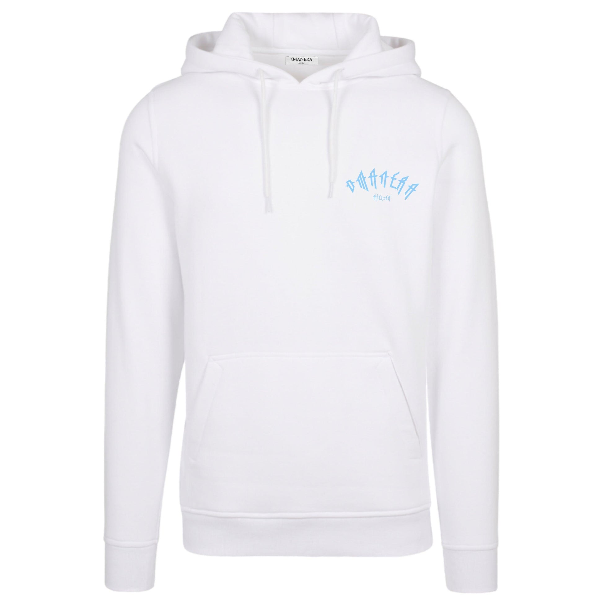 Regular Hoodie White/Lightblue - DMANERA Atelier