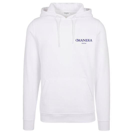 Regular Hoodie White/Navy - DMANERA Atelier