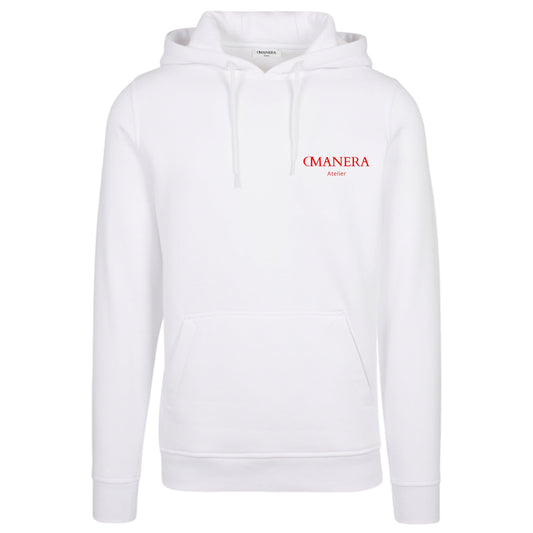 Regular Hoodie White/Red - DMANERA Atelier