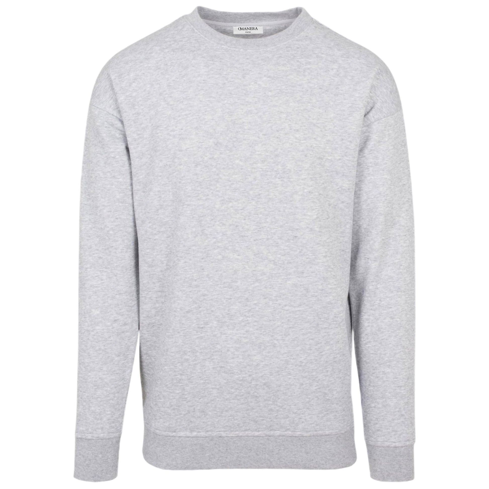 RUBBER Crewneck Heather Grey - DMANERA Atelier