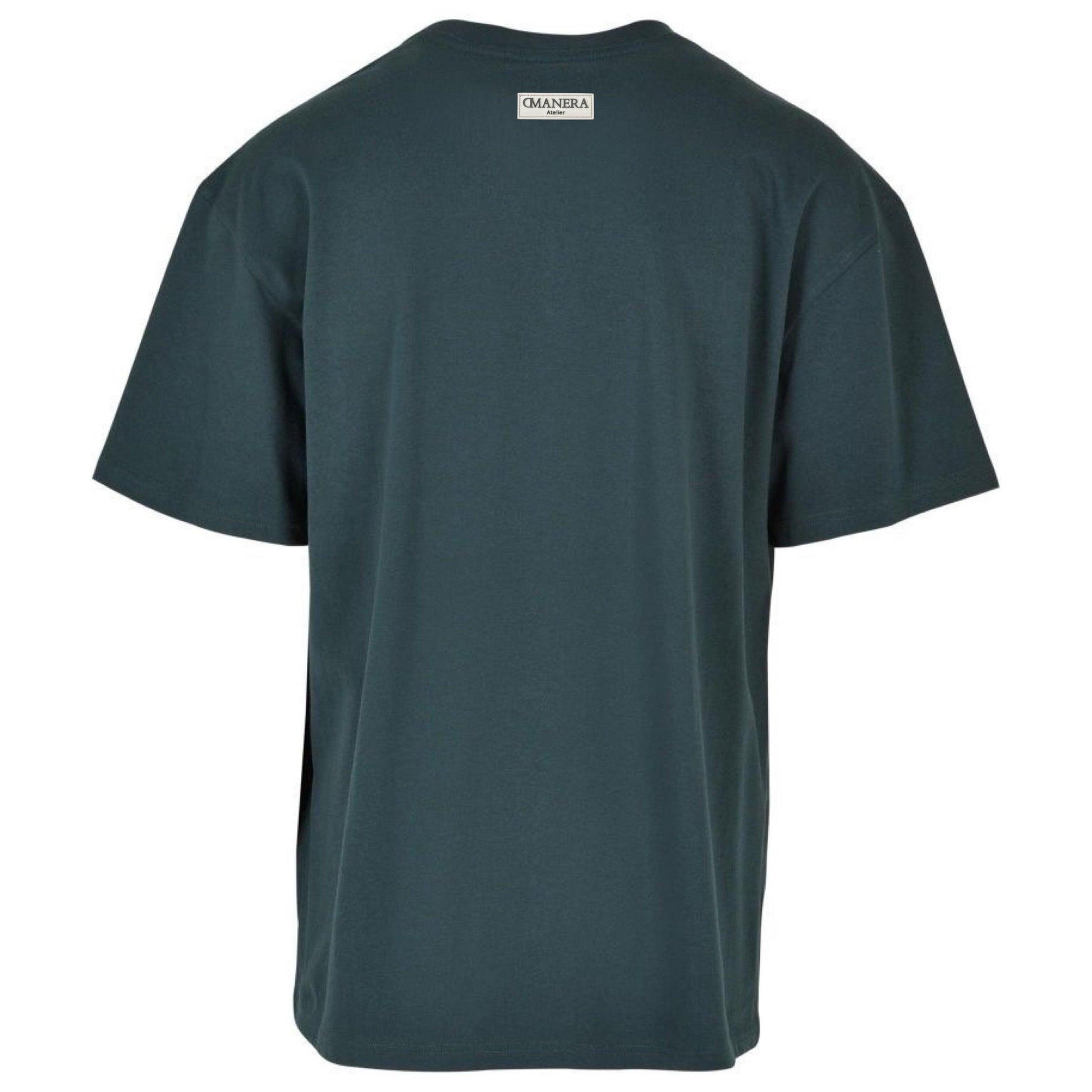 RUBBER Oversize T-Shirt Deep Green - DMANERA Atelier