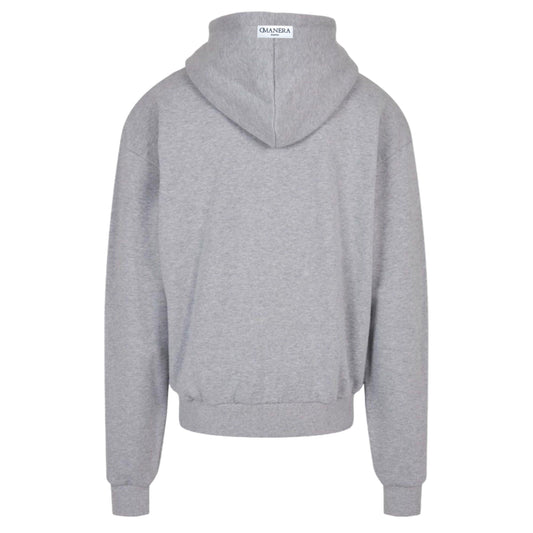 RUBBER Oversize Zip Hoodie Heather Grey - DMANERA Atelier