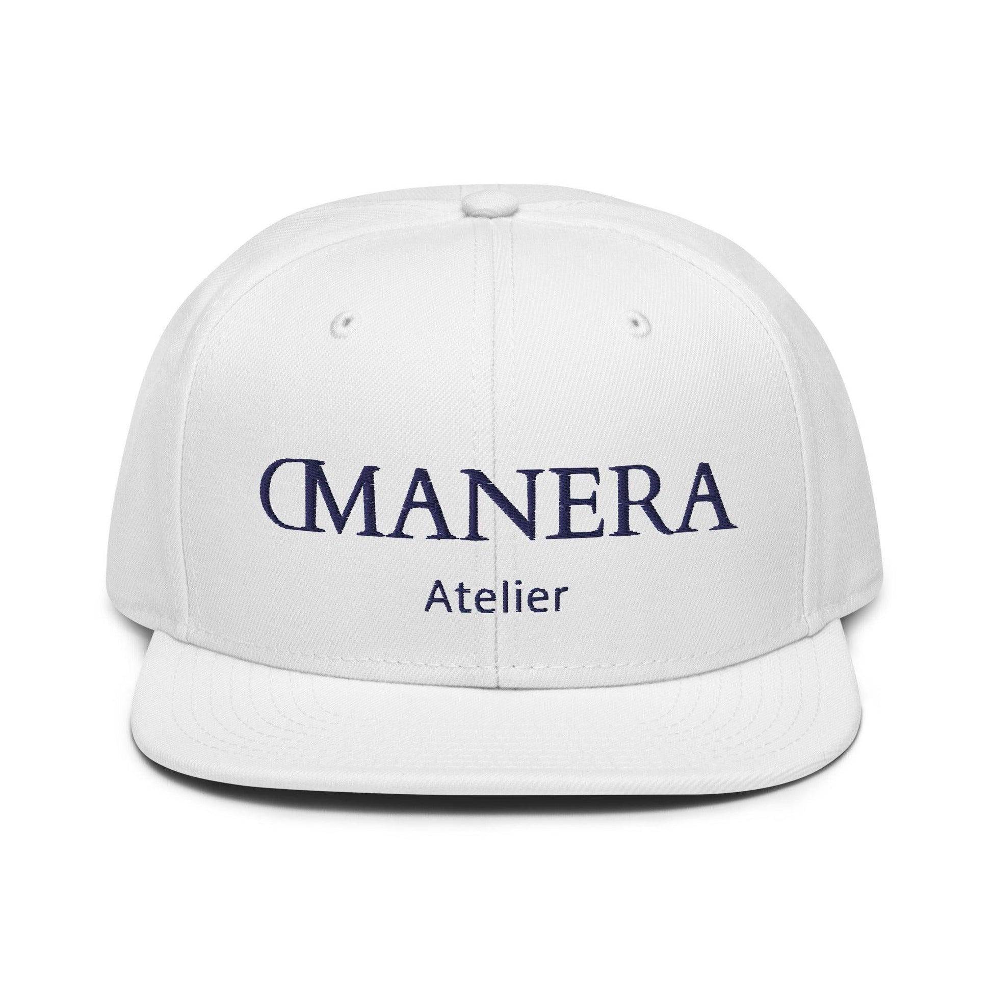 Snapback Cap White/Navy - DMANERA Atelier