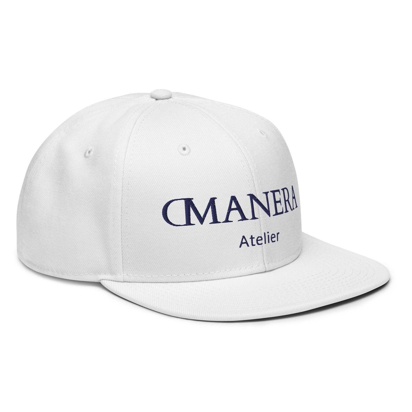 Snapback Cap White/Navy - DMANERA Atelier