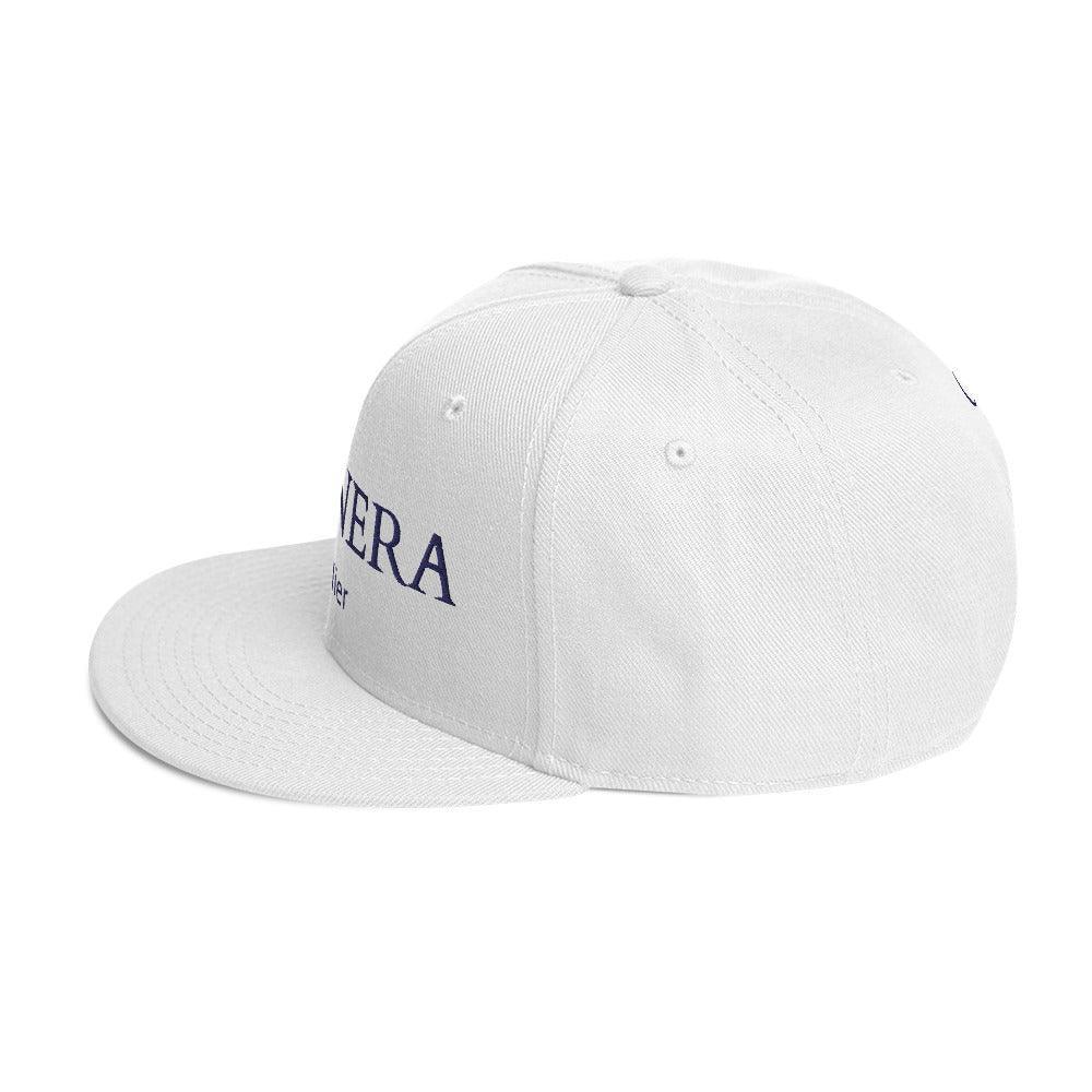 Snapback Cap White/Navy - DMANERA Atelier