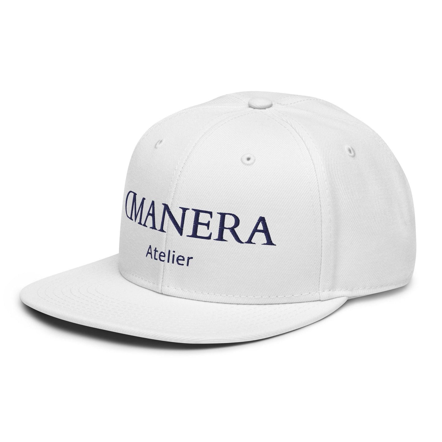 Snapback Cap White/Navy - DMANERA Atelier