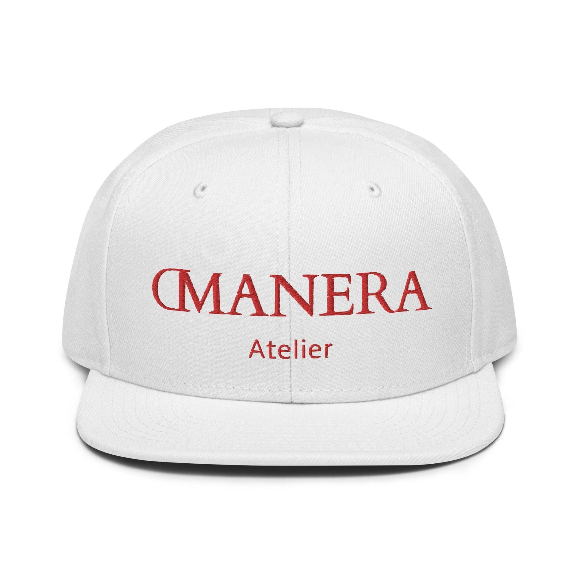 Snapback Cap White/Red - DMANERA Atelier