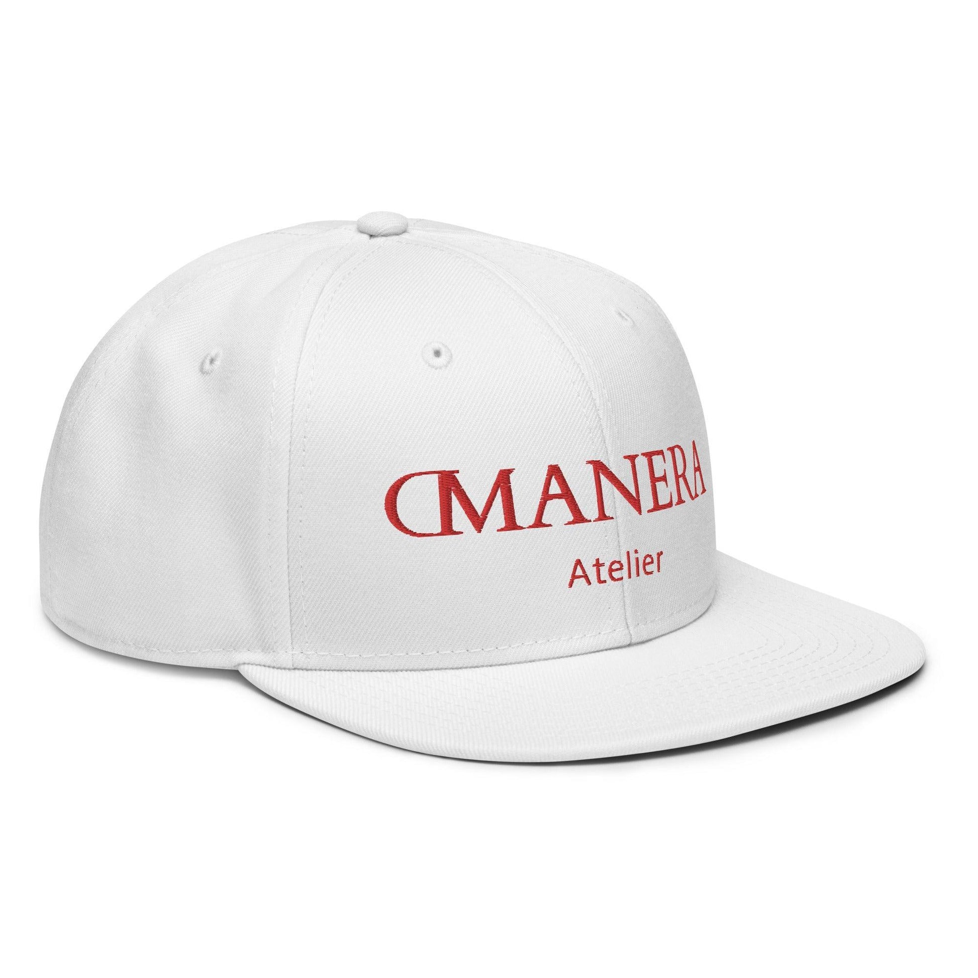 Snapback Cap White/Red - DMANERA Atelier