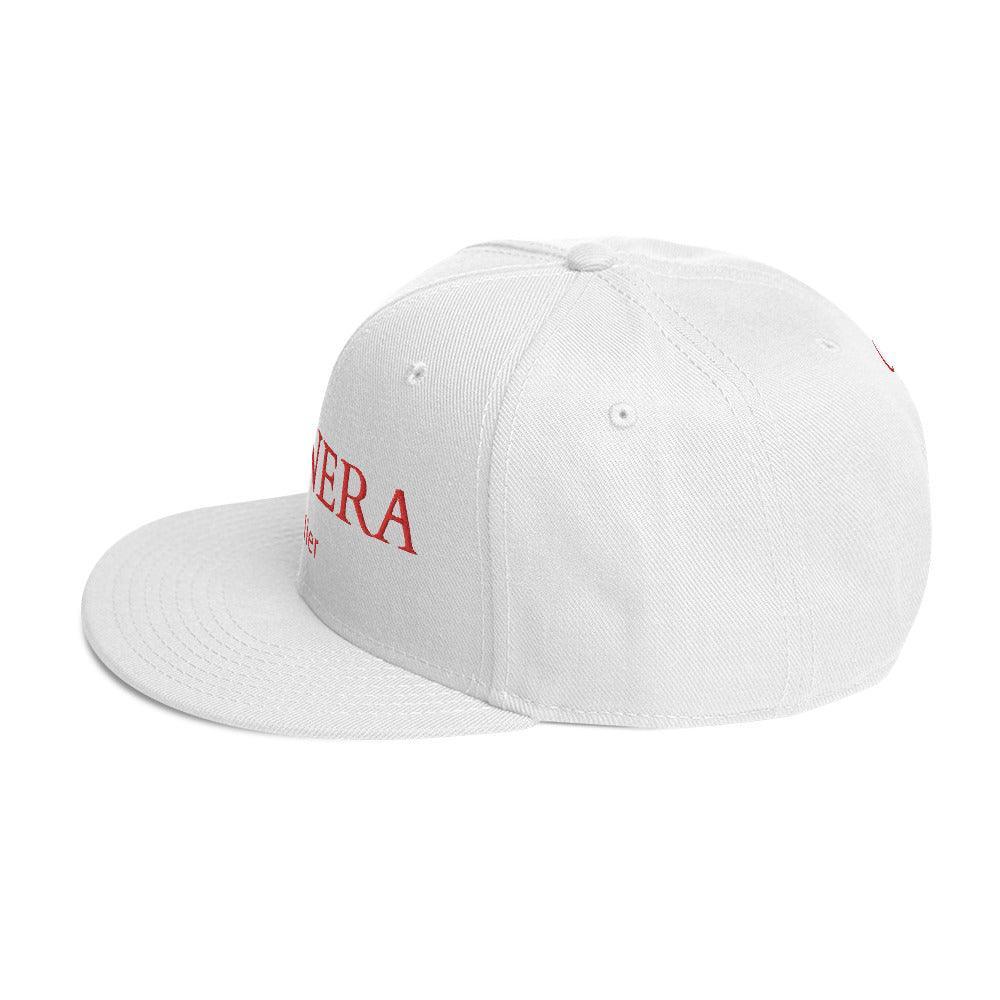 Snapback Cap White/Red - DMANERA Atelier