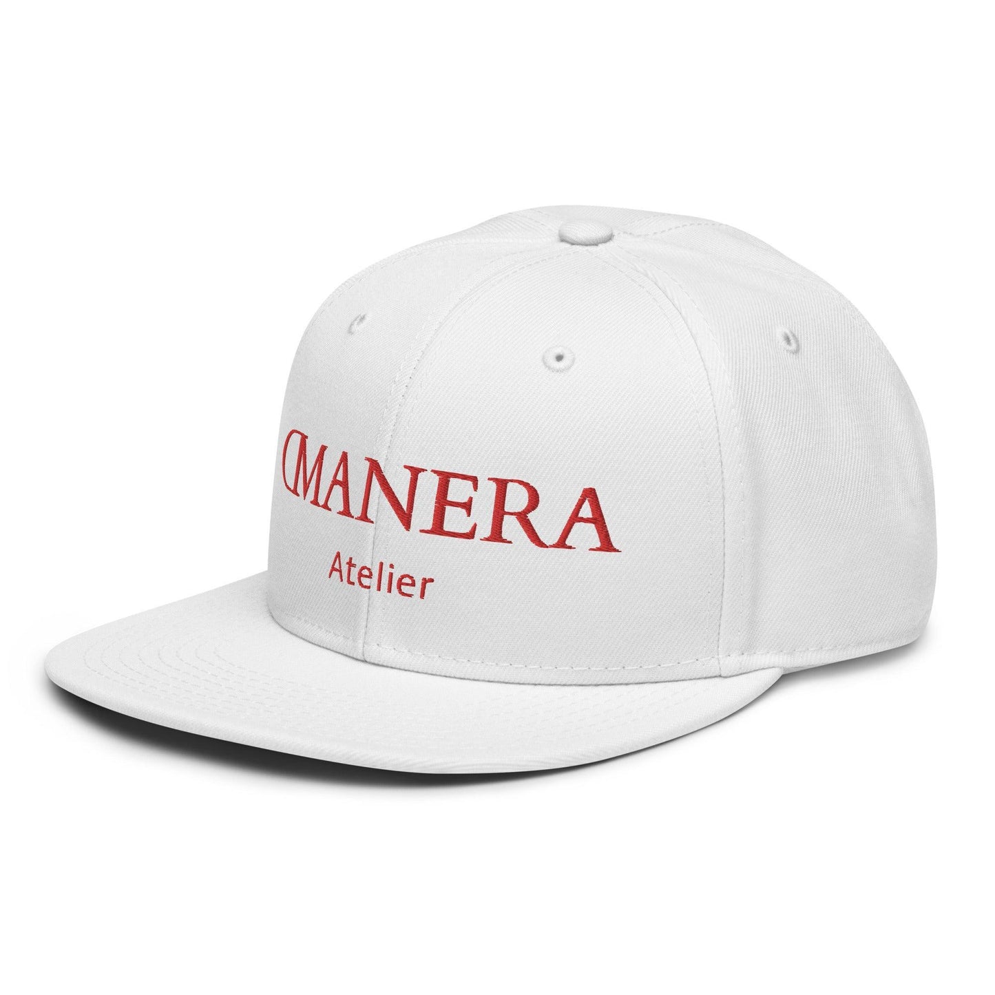 Snapback Cap White/Red - DMANERA Atelier