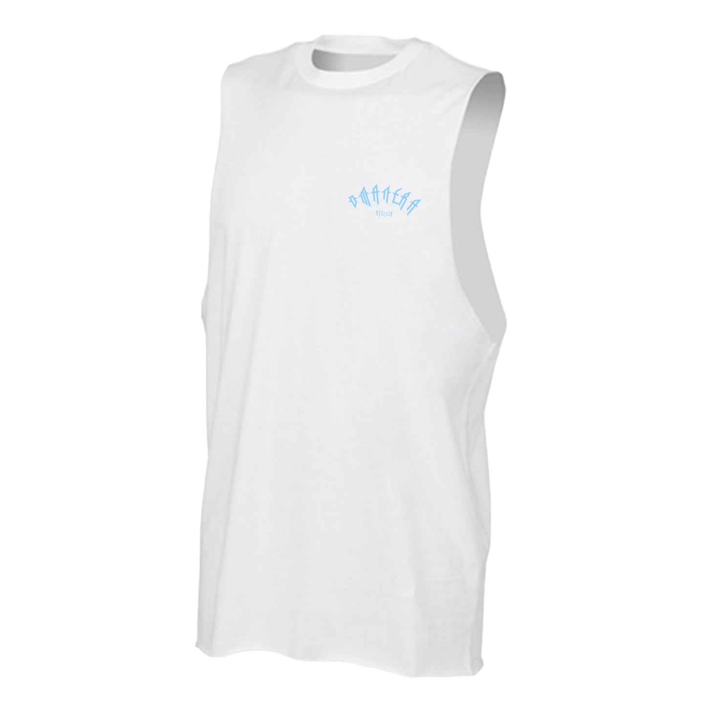 Tank Top White/Lightblue - DMANERA Atelier