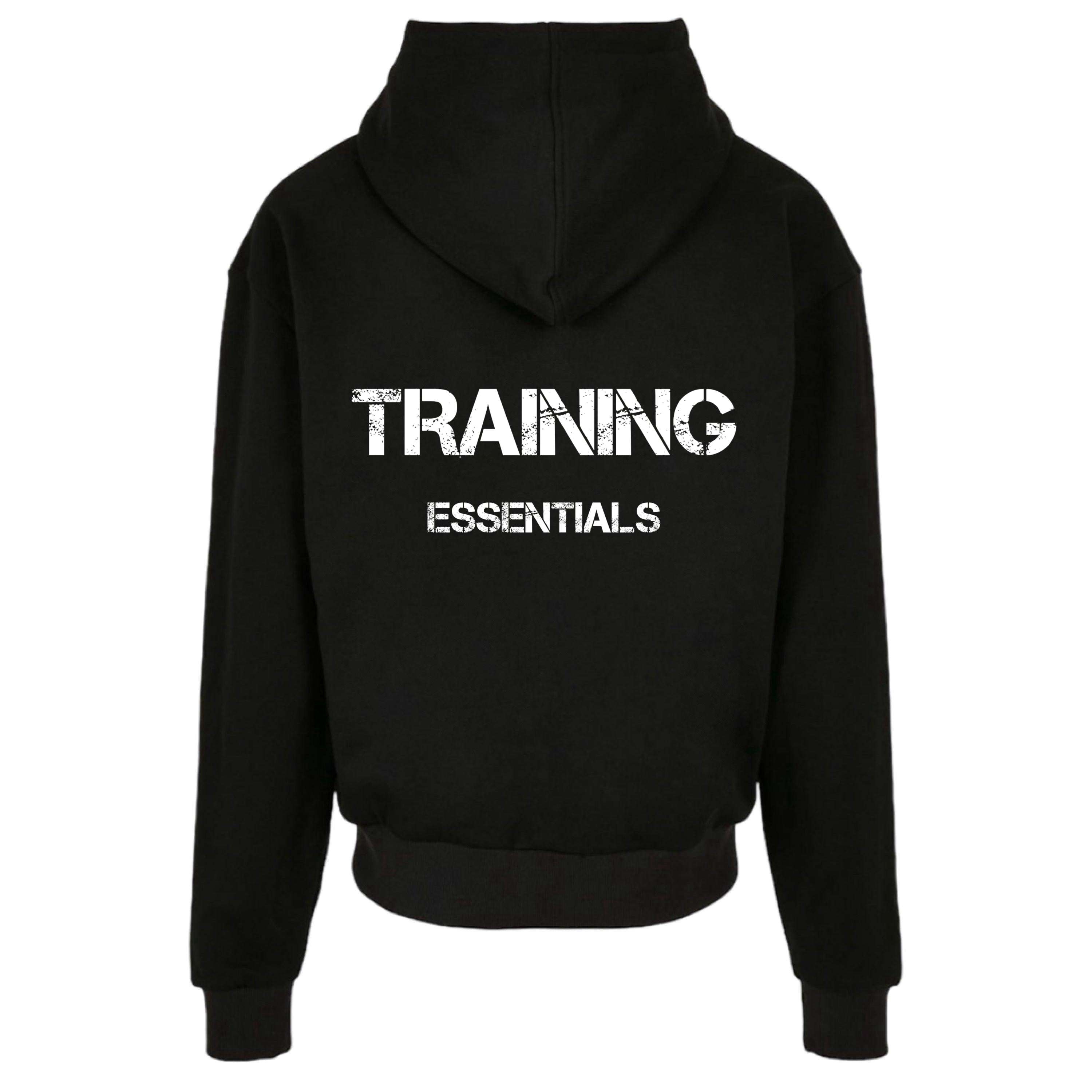 Black XS Training Zip Hoodie Black White